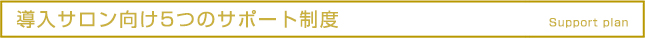 導入サロン向け5つのサポート制度
